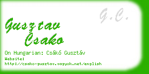 gusztav csako business card