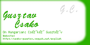 gusztav csako business card